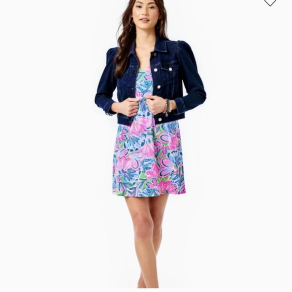 Lily Pulitzer denim crop jacket s - Picture 4 of 6